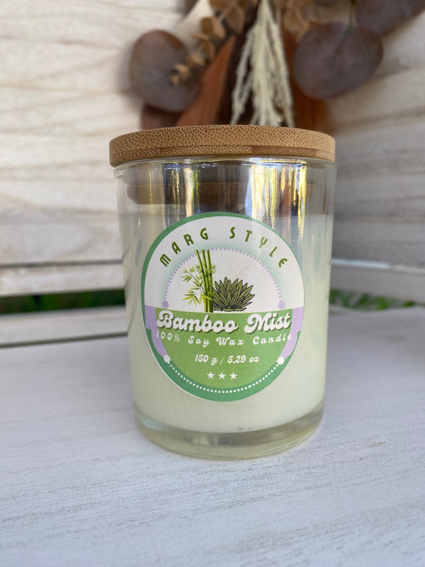 Bamboo Mist Mini 100% Soy Wax Candle 150g / 5.29 oz