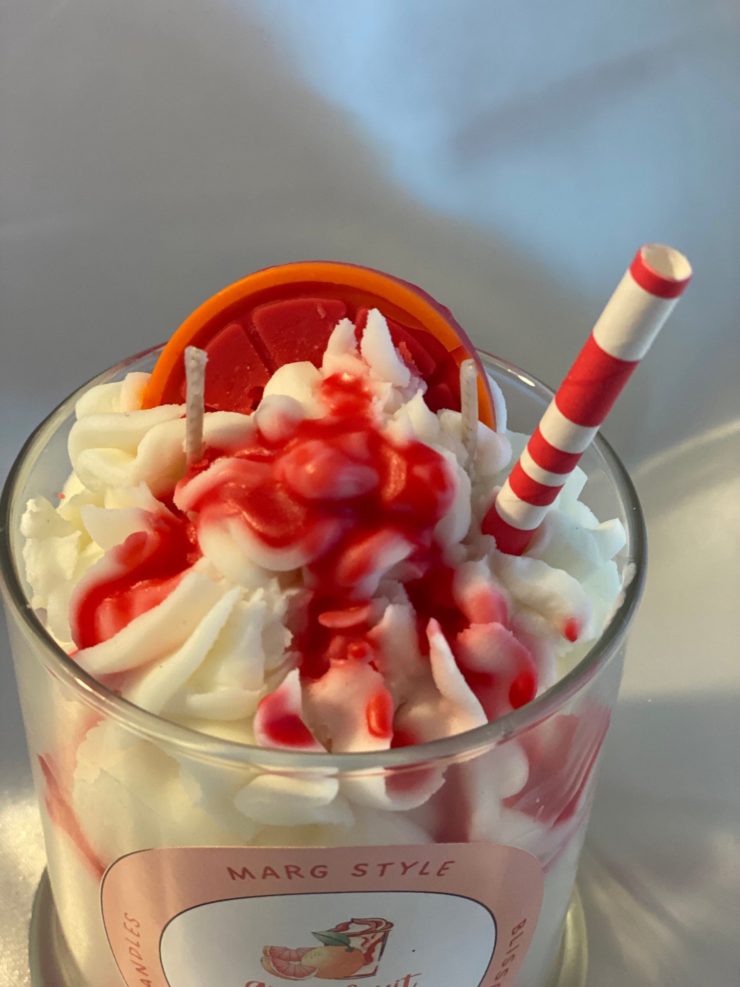 Grapefruit Milkshake Dessert Candle