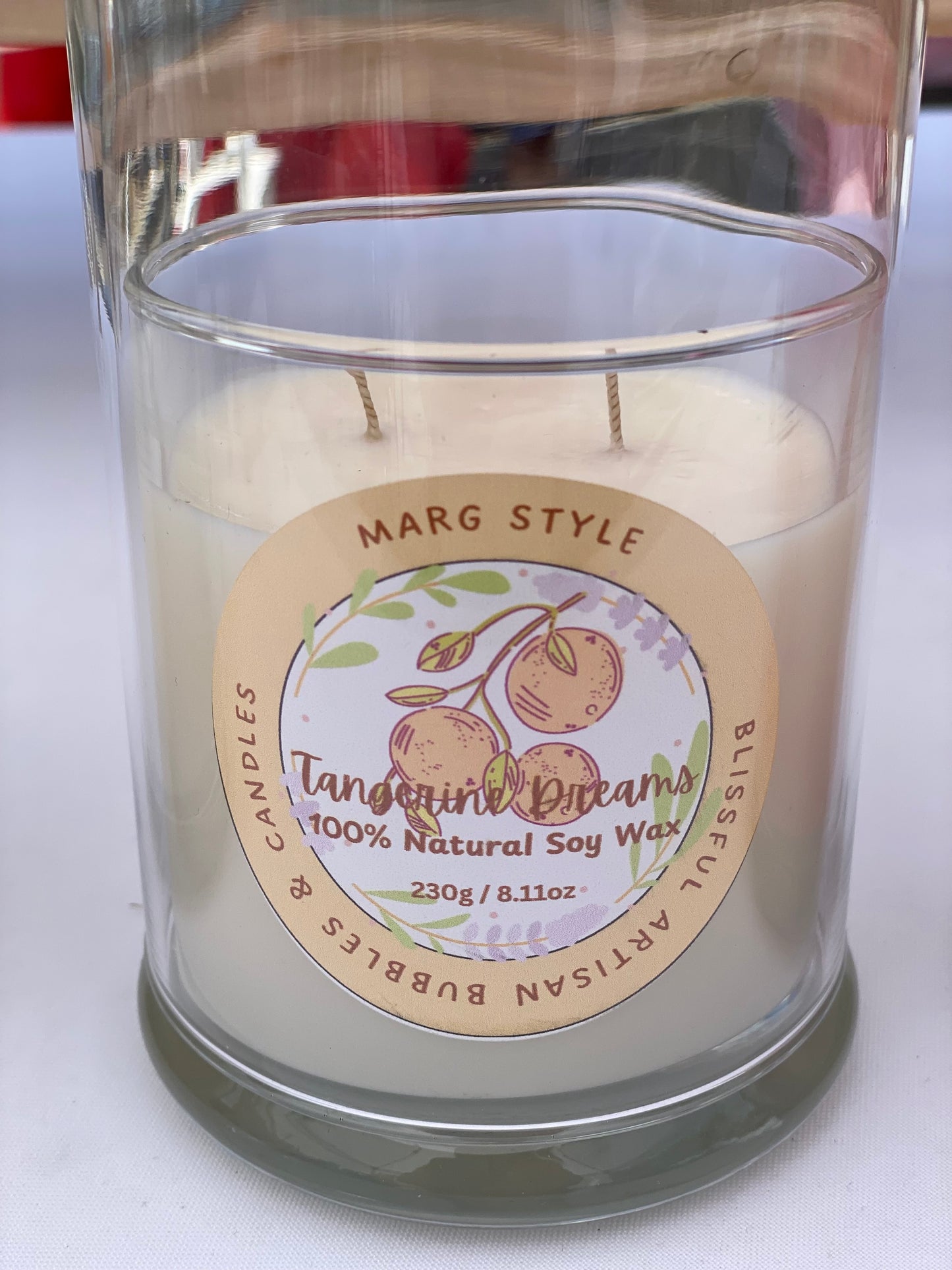 100% Natural Soy Wax Candle “Tangerine Dreams” 8.11oz