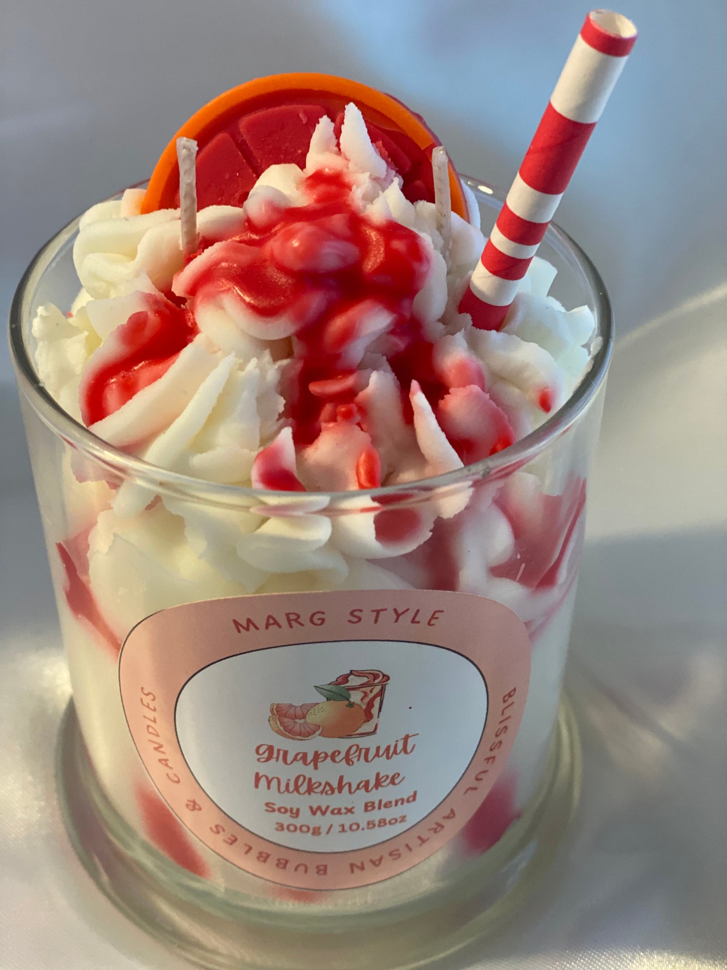 Grapefruit Milkshake Dessert Candle