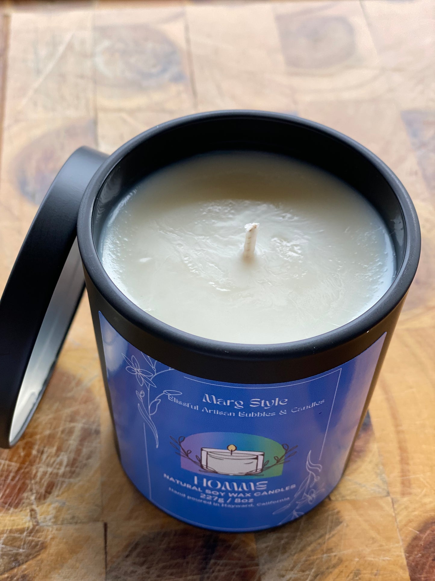“Homme” Natural Coconut Soy Wax Candle