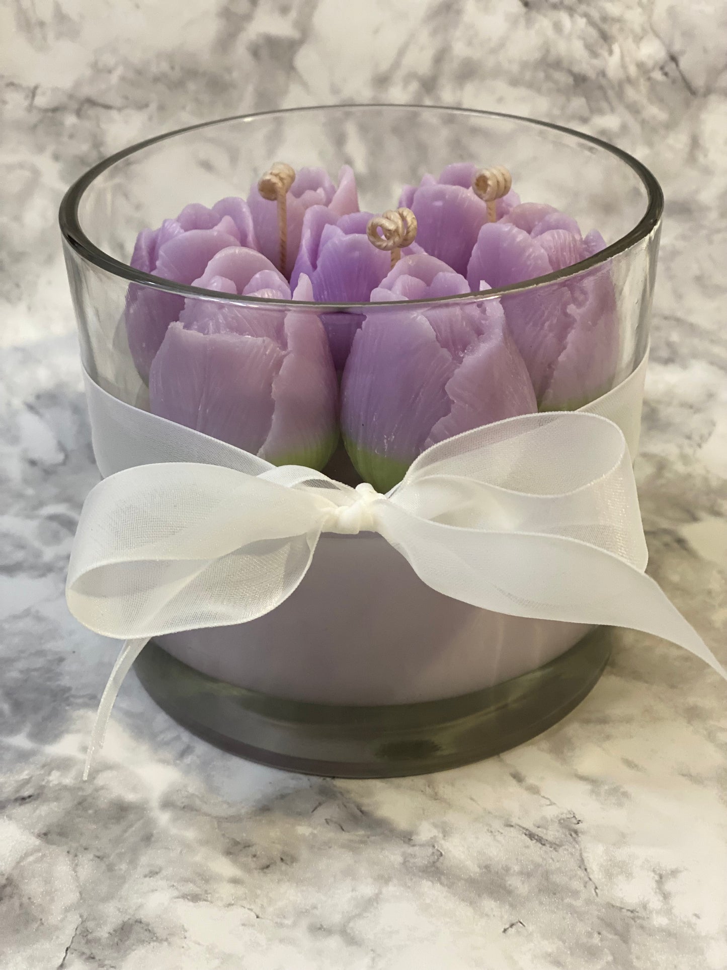 Tulips Candle Bouquet 650grams of 100% Natural Soy Wax