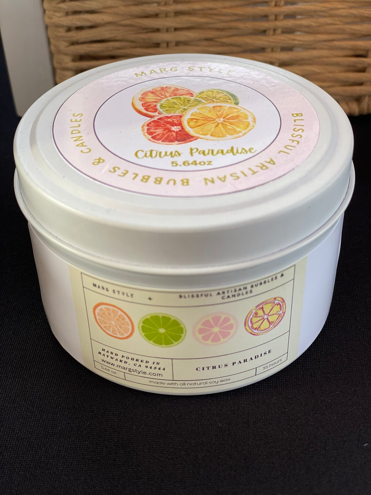 Citrus Paradise Natural Soy Wax Candle