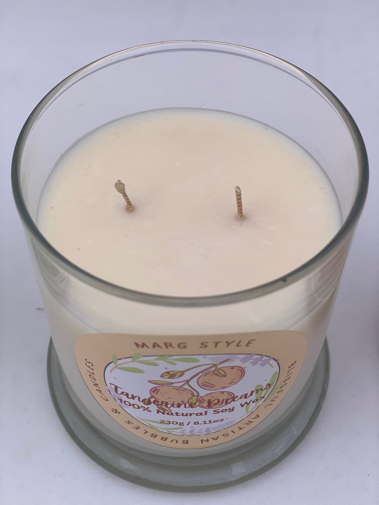 100% Natural Soy Wax Candle “Tangerine Dreams” 8.11oz