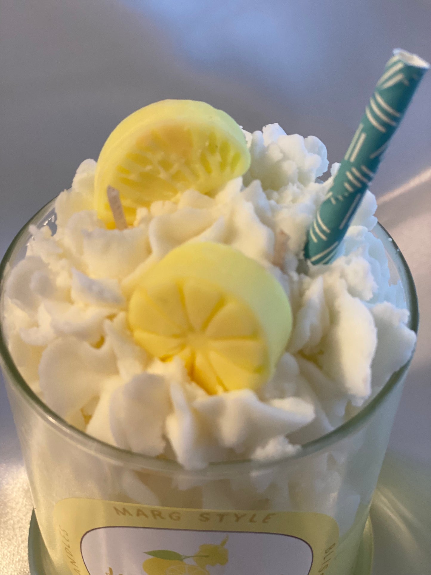 Lemon Meringue Milkshake Dessert Candle