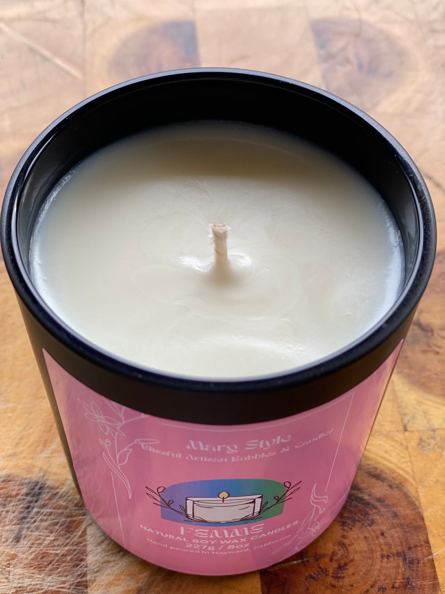 “Femme” Natural Coconut Soy Wax Candle