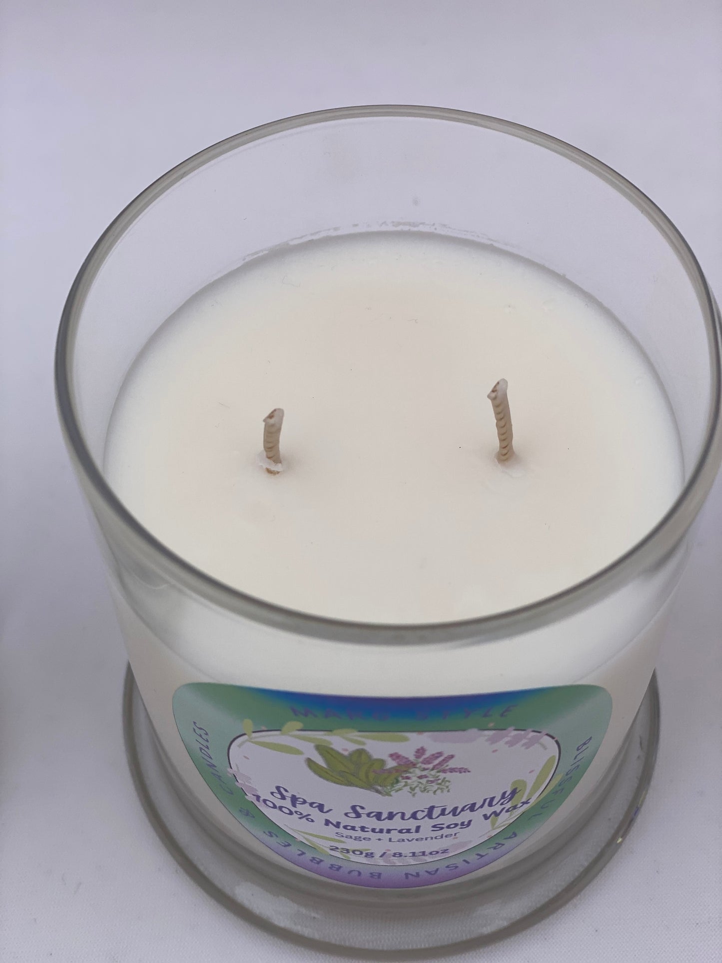 100% Natural Soy Wax Candle Spa Sanctuary 8.11oz