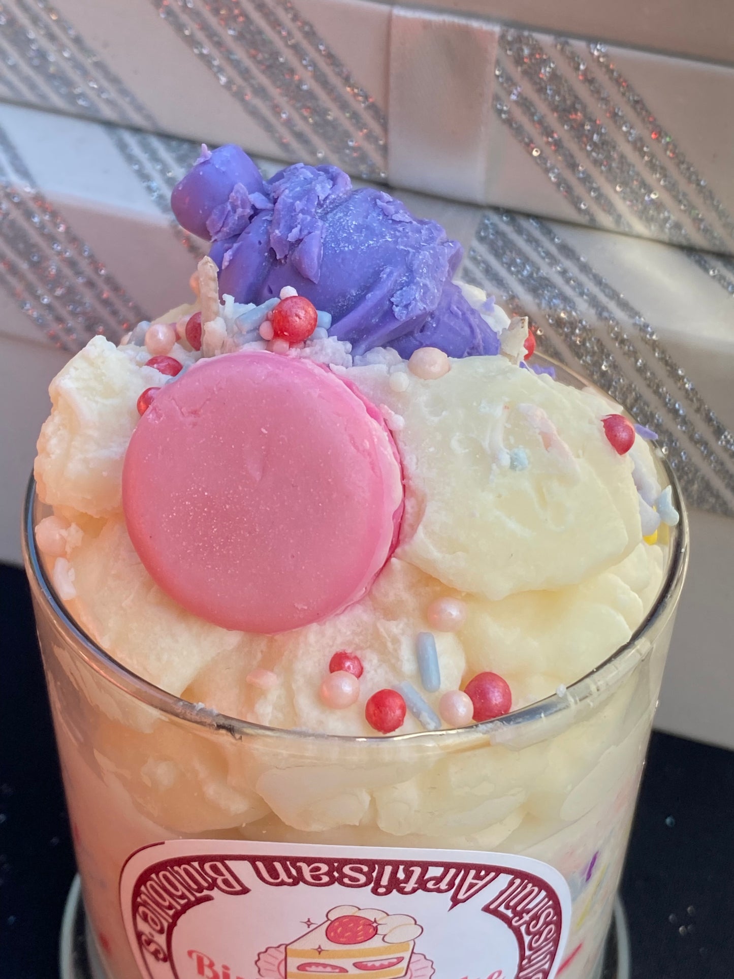 Birthday Cake Soy Wax Blend Dessert Candle