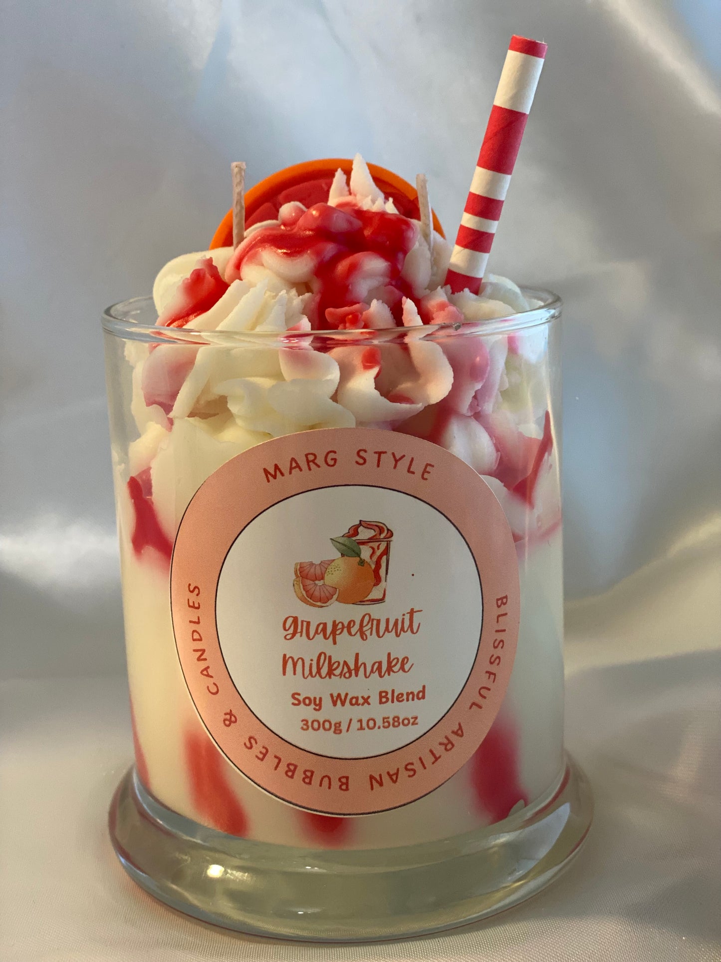 Grapefruit Milkshake Dessert Candle