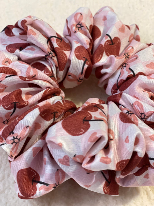 “Pink Bow Cherry” Jumbo Scrunchie