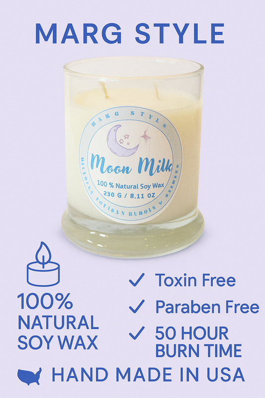 Moon Milk 230g / 8.11 oz  100% Soy Wax