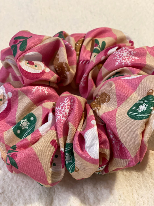 “Pink Christmas”  Jumbo Scrunchie