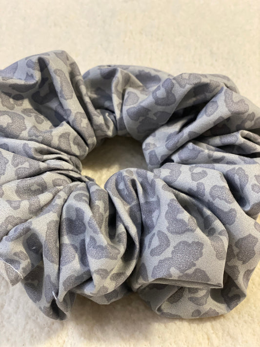 “Light Grey Bloom” Jumbo Scrunchie